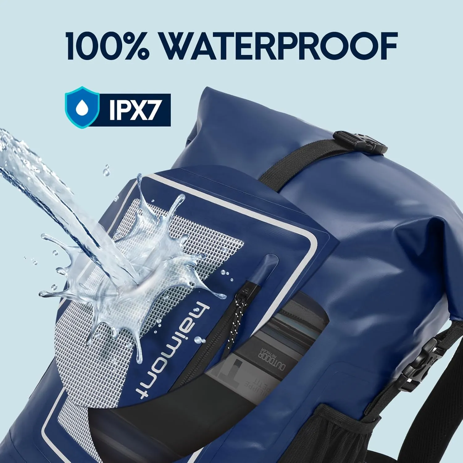 Haimont Waterproof Backpack Dry Bag Floating Roll Top Dry Sack Durable Backpack for Kayaking, Surfing, Rafting, Fishing, 30L