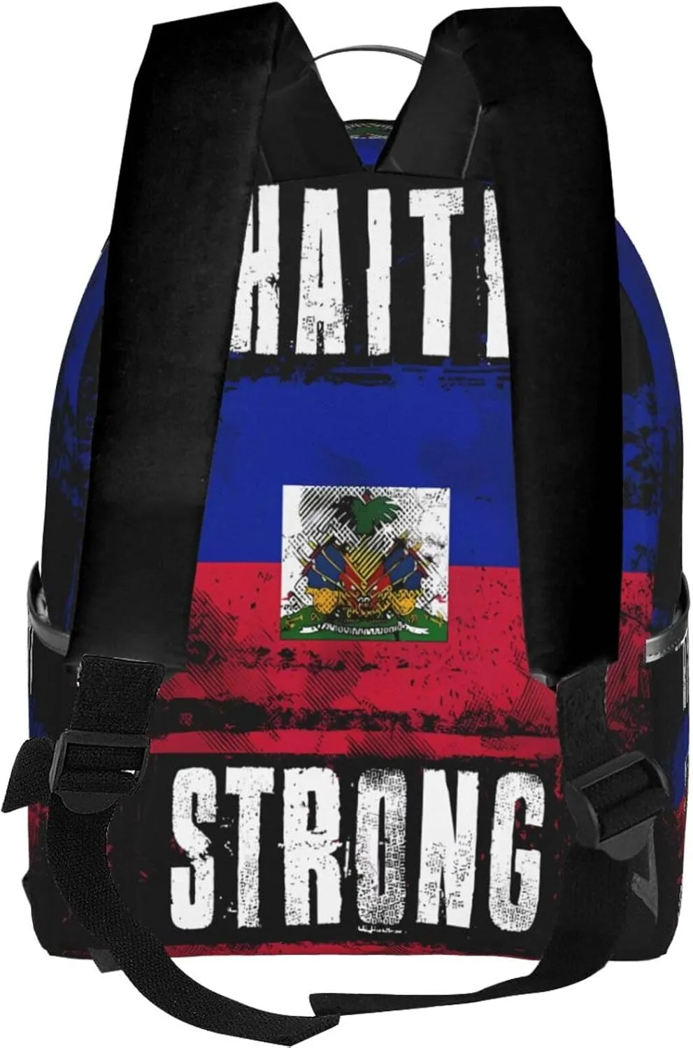 Haiti Strong Graffiti Flag Casual Backpacks Laptop Backpack Carry-on Daypack Sports Travel Rucksack Lightweight Working Bag for Outdoor Hiking Cycling Walking