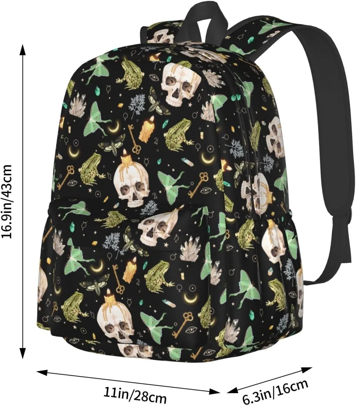 Halloween Spooky All Year Stylish Backpack With Adjustable Padded Shoulder Straps Daypacks For College Travel