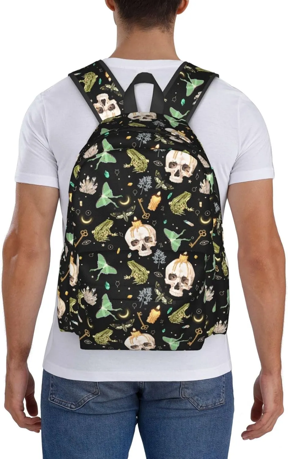 Halloween Spooky All Year Stylish Backpack With Adjustable Padded Shoulder Straps Daypacks For College Travel