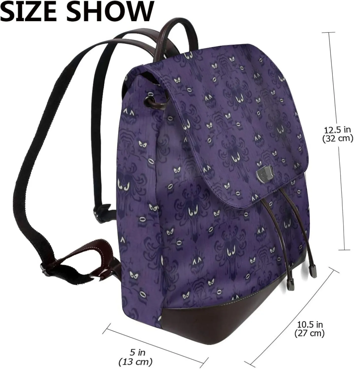 Haunted Mansion Backpack Purse for Women Men Large Womens Backpack Leather Travel Casual Daypack Fashion Backpack Purse Designer Ladies Shoulder Bags