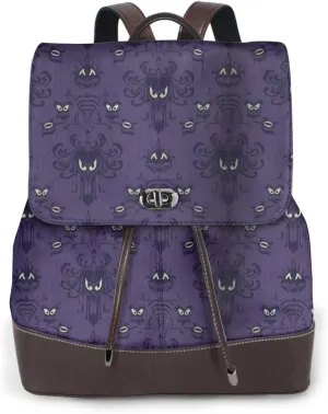 Haunted Mansion Backpack Purse for Women Men Large Womens Backpack Leather Travel Casual Daypack Fashion Backpack Purse Designer Ladies Shoulder Bags