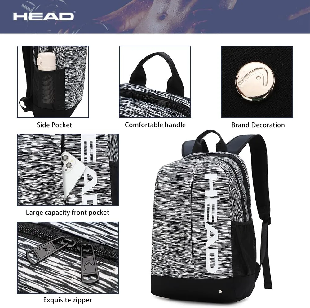 HEAD Lightweight Sport Backpack for Men & Women, Causal Backpacks for Work/Travel/Outdoor, Daily Daypack Laptop Backpack Fits 13.5 Inch Computer (Pink)