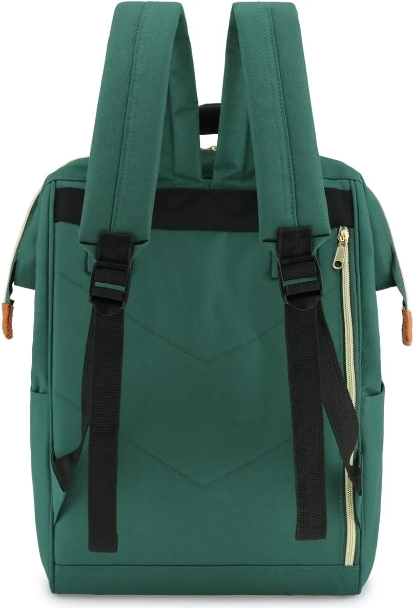 Himawari Laptop Backpack for Women&Men,Wide Open Large USB Charging Port 15.6 Inch Laptop Doctor College Work Bag(9001-FUGL)