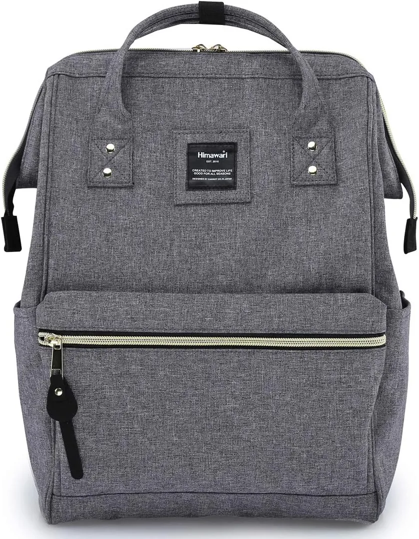 Himawari Travel School Backpack with USB Charging Port 15.6 Inch Doctor Work Bag for Women&Men College Students(USB Gray)