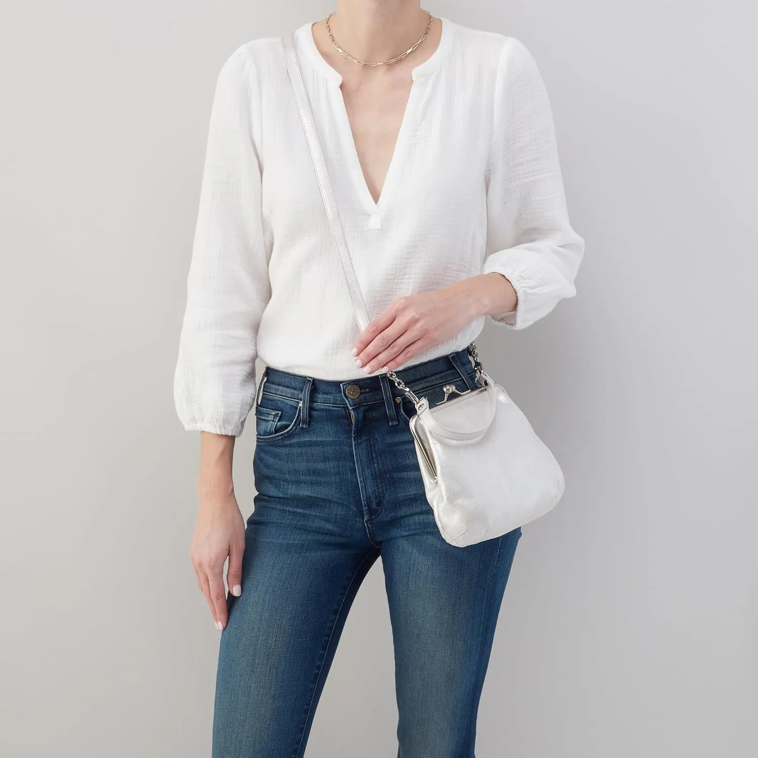 HOBO Alba Leather Crossbody Bag for Women with Vintage Design