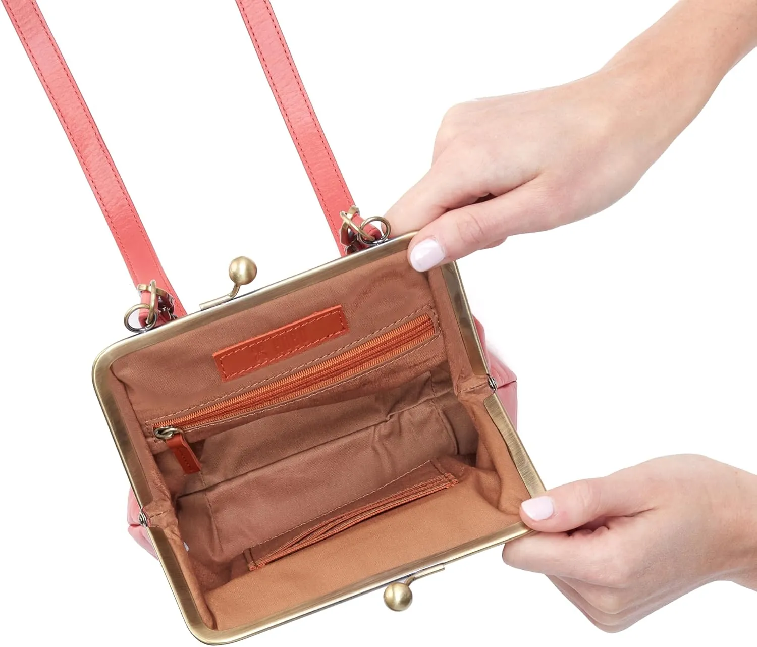 HOBO Alba Leather Crossbody Bag for Women with Vintage Design