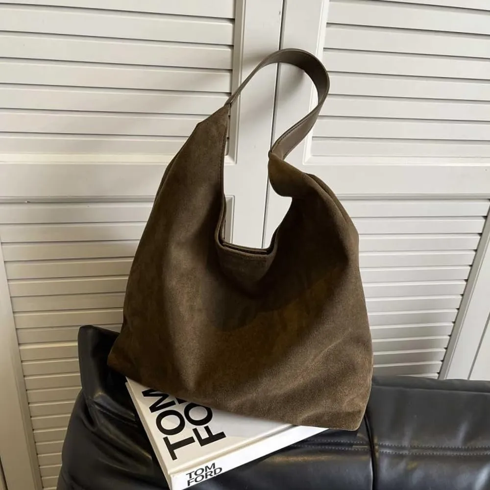 Hobo Bag for Women Tote Bag Brown Suede