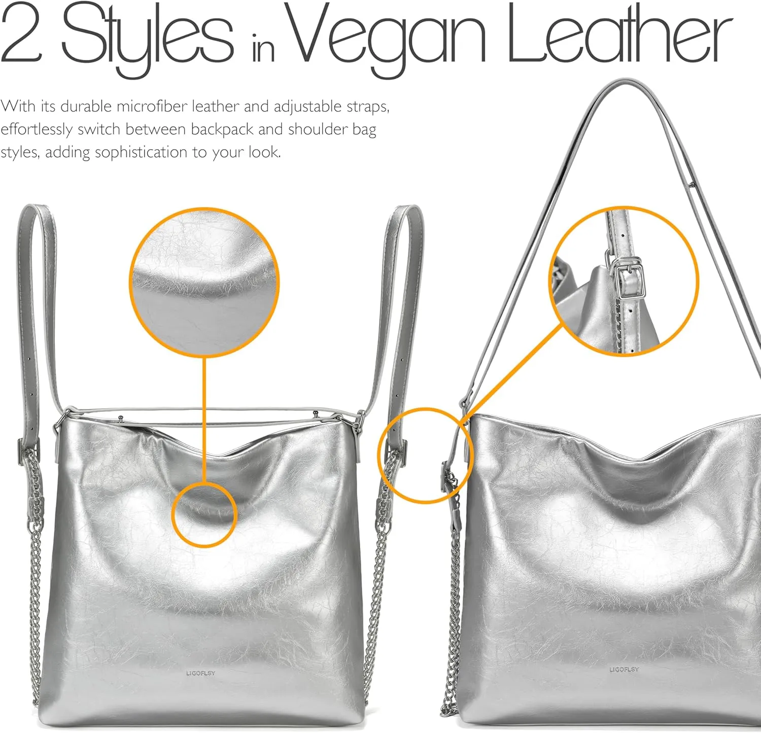 Hobo Bag for Women Vegan Leather Backpack Designer Top Handle Tote Satchel Large Soft Shoulder Purses Handbags