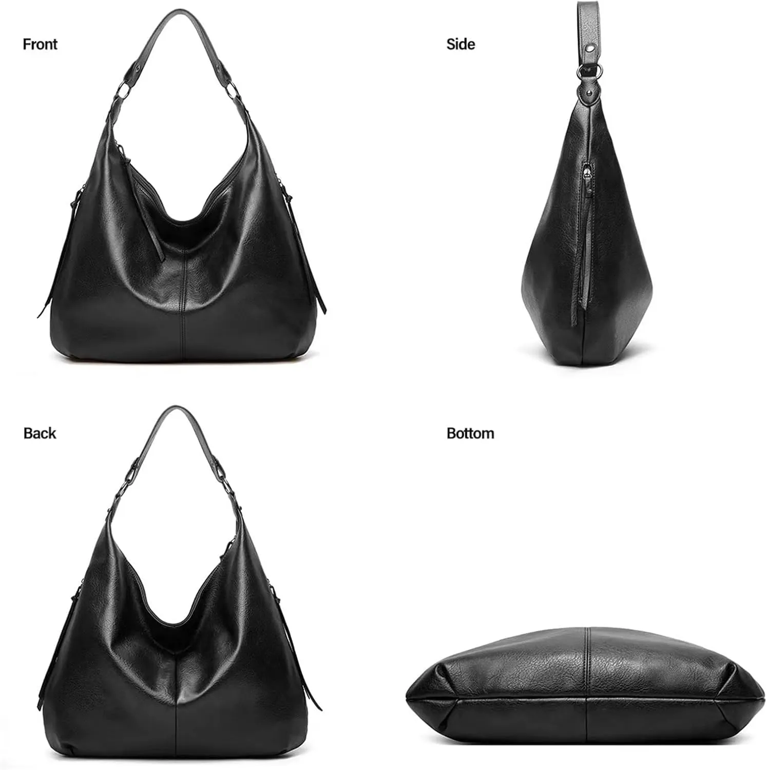 Hobo Bags for Women Slouchy Shoulder Bags Purses Top Handle Handbags Ladies Boho Totes Bags Purses Soft PU Leather