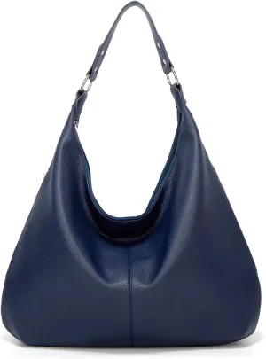 Hobo Bags for Women Soft PU Leather Slouchy Bag Shoulder Purse with Zipper