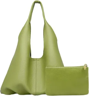 Hobo Bags Purses for Women Retro Soft Vegan Leather Slouchy Shoulder Bag Tote Clutch Handbags, with Coin Purse