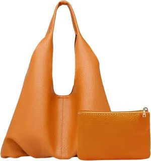 Hobo Bags Purses for Women Retro Soft Vegan Leather Slouchy Shoulder Bag Tote Clutch Handbags, with Coin Purse