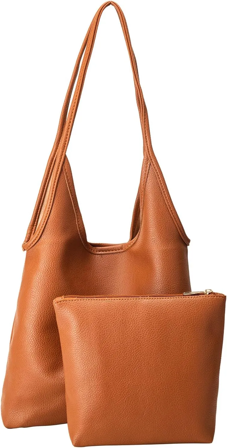 Hobo Bags Purses for Women Ultra Soft Foldable Slouchy Shoulder Bags Top Handle Handbags Bucket Bag, with Coin Purse