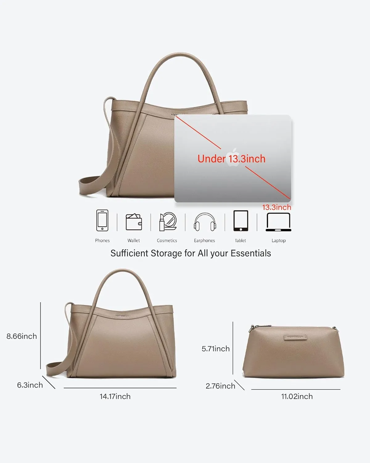 Hobo Handbag for Women, Crossbody Tote Bag, Shoulder Purse with Top Handle