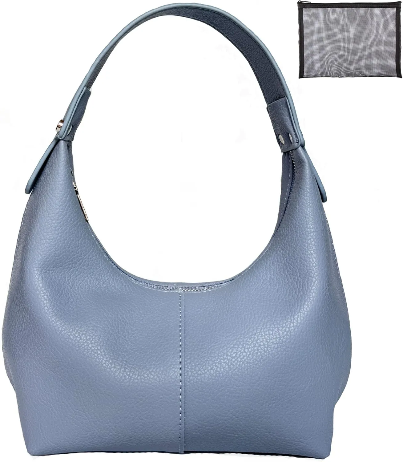 Hobo Women's PU Leather Shoulder Tote Clutch Crescent Slouchy Bag with Zipper Closure and Top Handle