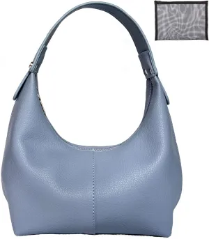 Hobo Women's PU Leather Shoulder Tote Clutch Crescent Slouchy Bag with Zipper Closure and Top Handle