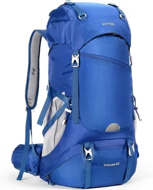 HOMIEE 50L Hiking Backpack Travel Bag Waterproof Camping Rucksack with Rain Cover Lightweight Backpacking Backpack
