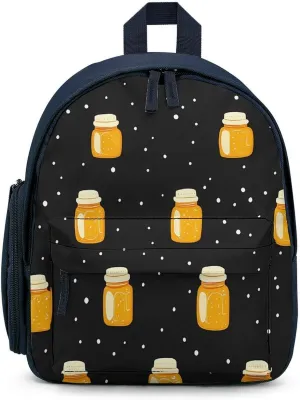 Honey Jar Polka Dots Cute Backpack Shoulders Bag Casual Daypacks Travel Back Pack for Camping Hiking Blue-style
