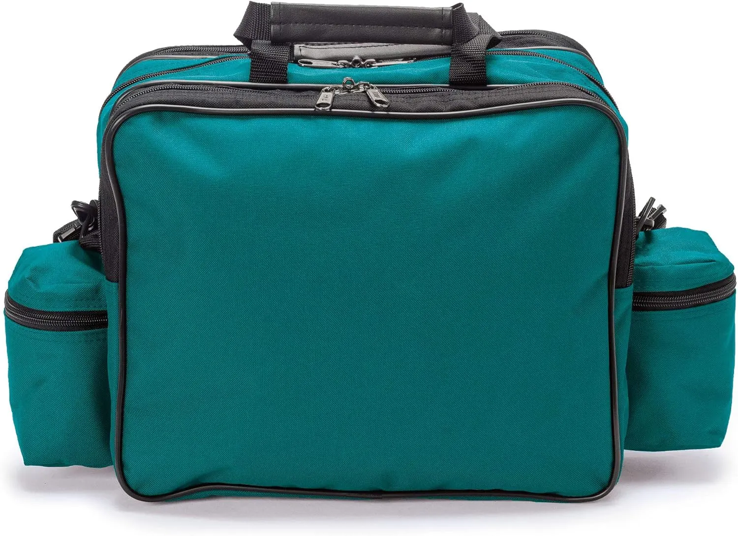 Hopkins Medical Products Mark V Shoulder Bag, HIPAA Compliant Lockable Zippers for Security, Adjustable Straps and Reinforced Bottom, Fold-Down Compartment for Easy Access, 13x11.25x7.5 inch, Teal