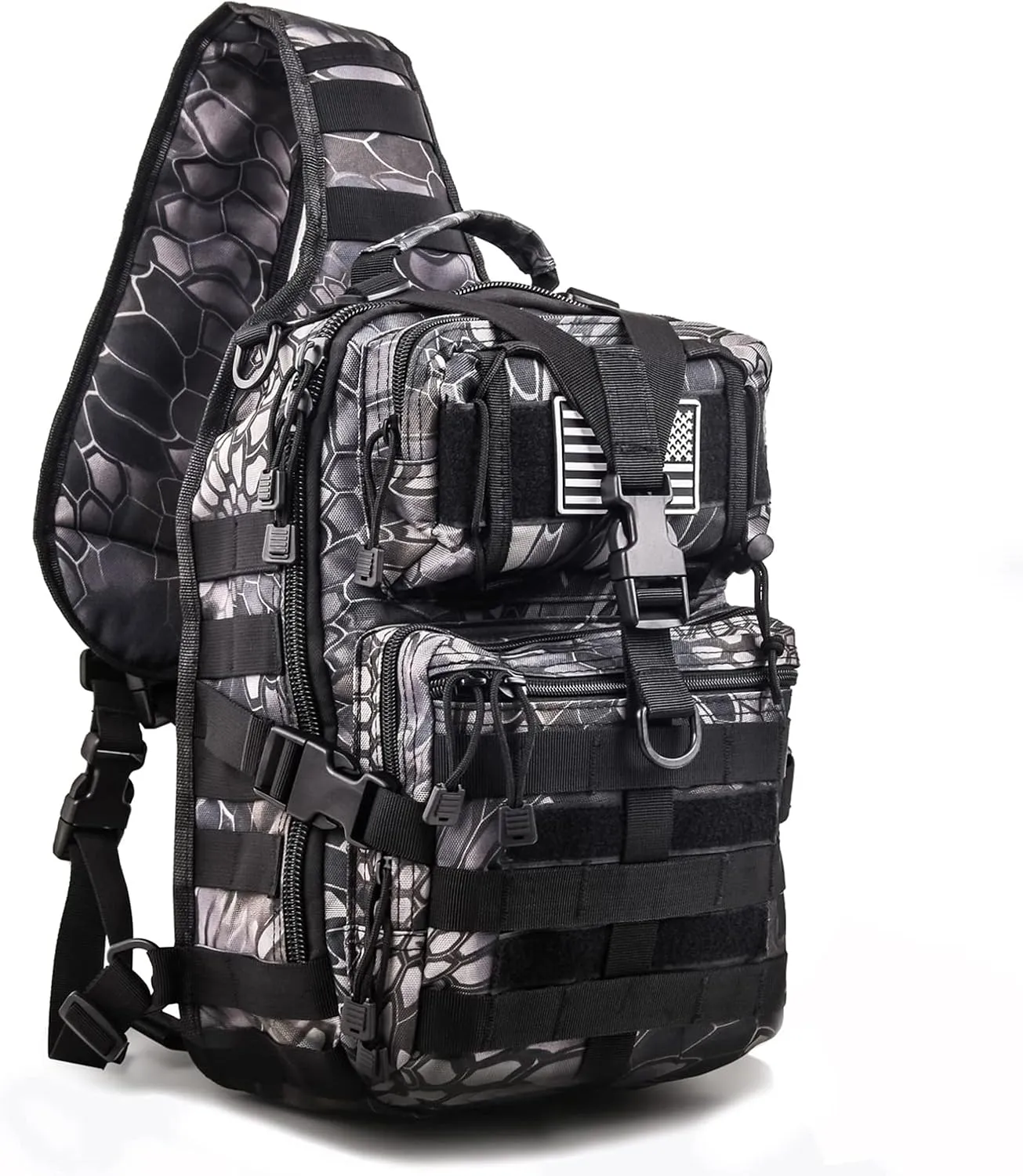 hopopower Tactical Sling Bag Pack Military Rover Shoulder Backpack EDC Assault Range Bag, Water-Resistant