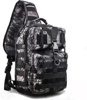 hopopower Tactical Sling Bag Pack Military Rover Shoulder Backpack EDC Assault Range Bag, Water-Resistant