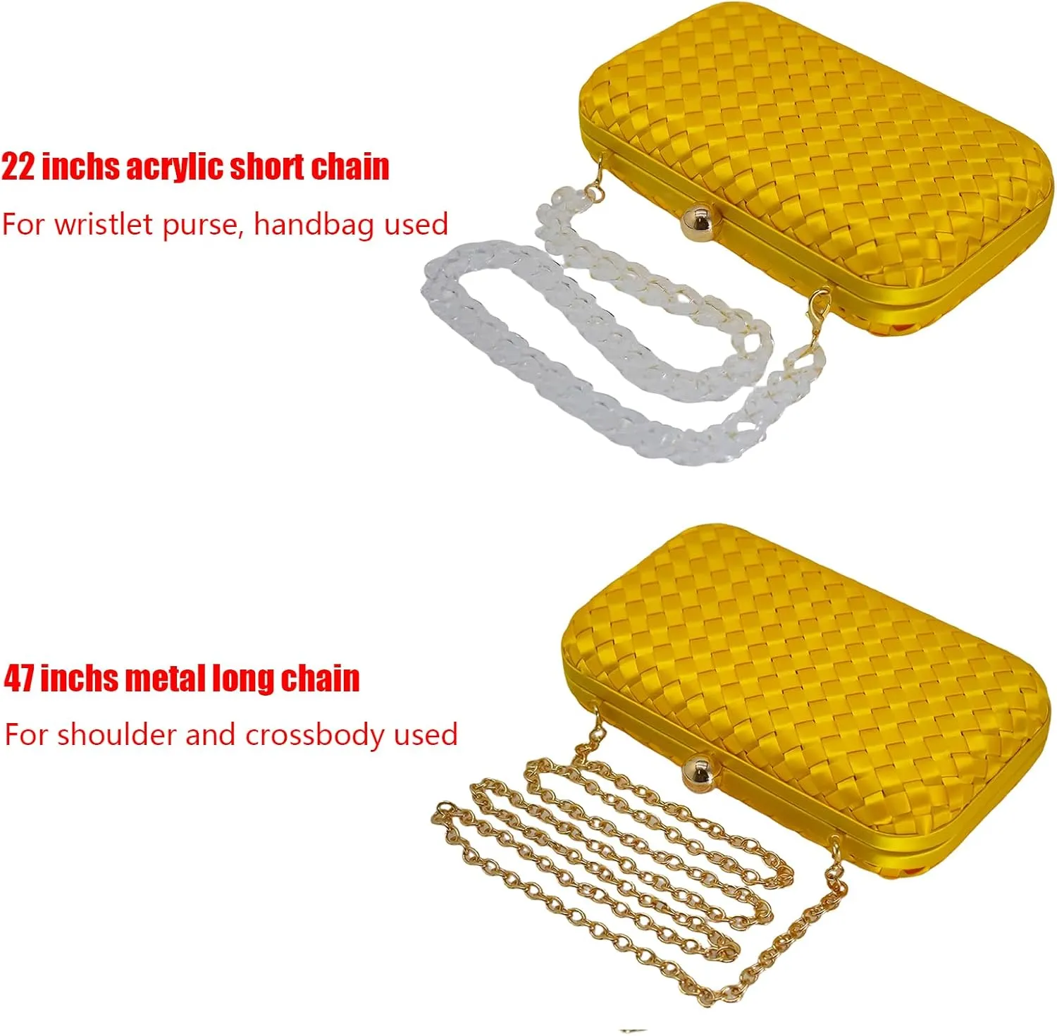 HUANG ZHUANG Handmade Woven Fabric Clutch Purse for Women Artificial Silk Crossbody handbag Banquet Dress Evening Bags