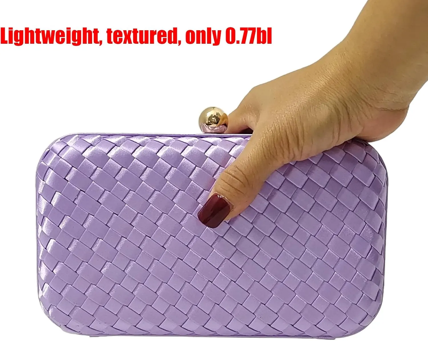 HUANG ZHUANG Handmade Woven Fabric Clutch Purse for Women Artificial Silk Crossbody handbag Banquet Dress Evening Bags