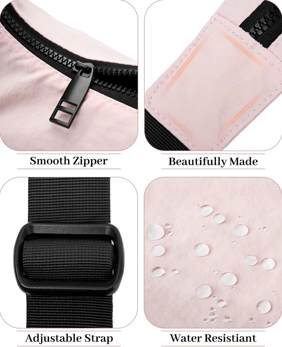 Iioscre Medium Crossbody Crescent Bag for Women Men Trendy, Nylon Crossbody Hobo Bag with Adjustable Strap and Inner Pockets.