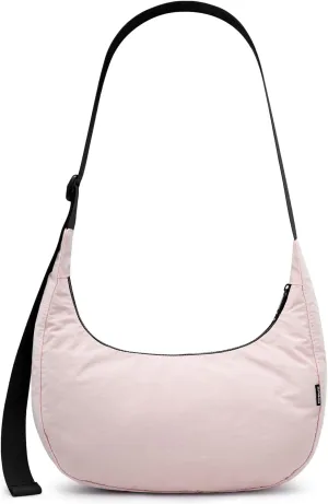 Iioscre Medium Crossbody Crescent Bag for Women Men Trendy, Nylon Crossbody Hobo Bag with Adjustable Strap and Inner Pockets.