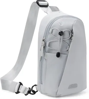 Inateck Sling Bag X-Row with RFID Blocking, Spacious Crossbody Shoulder Chest Everyday Carry Bag with Quick-adjust Strap, Water-resistant Sling Backpack for Men, Women, Travel, Cycling, Hiking, Gray