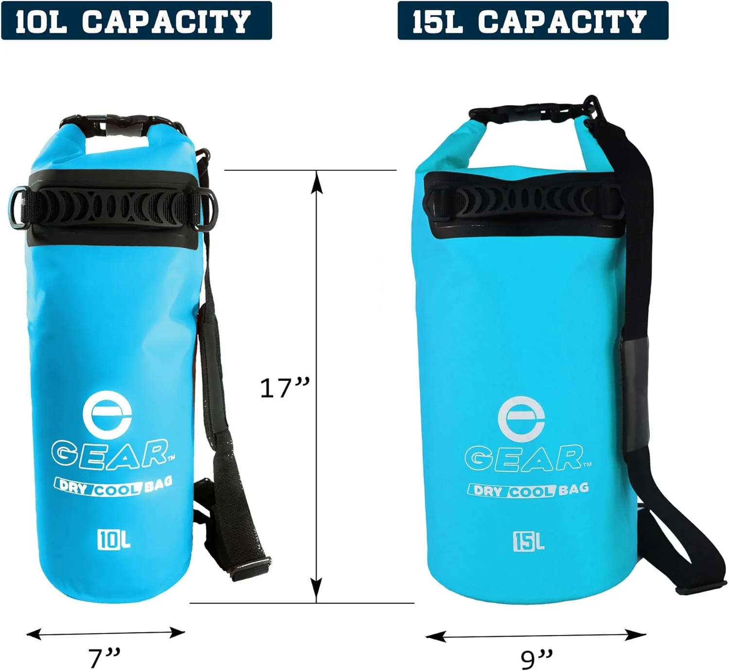Insulated Dry Bag Floating Cooler – 10L / 15L / 25L Roll Top, Leak Proof, Waterproof, Collapsible, with Padded Shoulder Strap - Perfect for Kayaking Fishing Beach