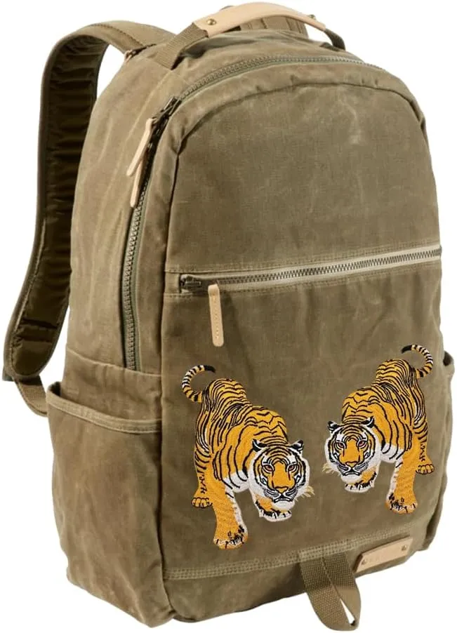 Iron On Patch 6" Double Tiger Left Right 2 Pcs - Embroidered Applique Patches Decorative DIY Arts Crafts Sewing Adhesive Embellishments for Adult Clothes Jackets Jeans Bags Accessories