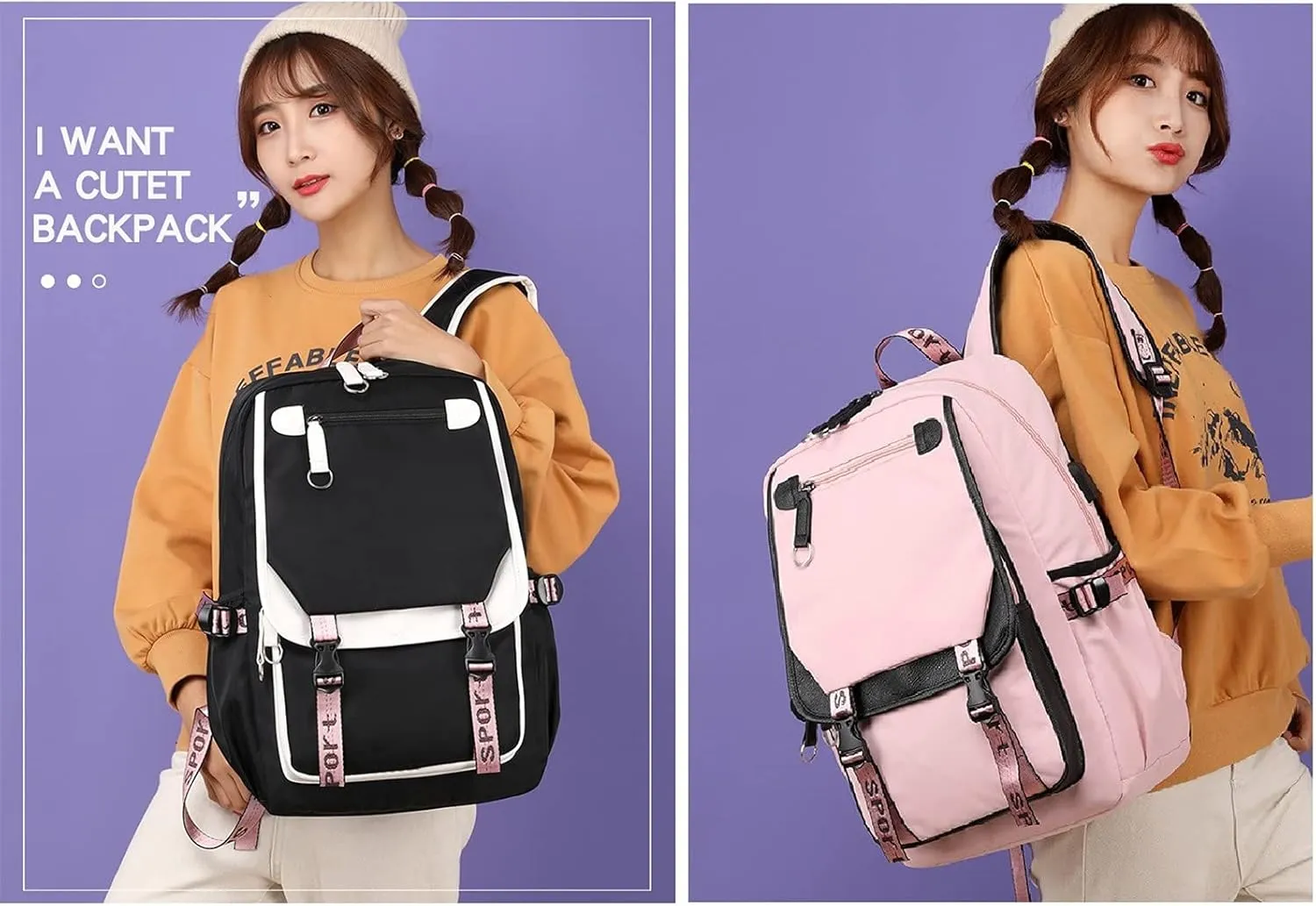ISaikoy Anime Komi can't communicate Backpack Shoulder Bag Bookbag Student School Bag Daypack Satchel B12
