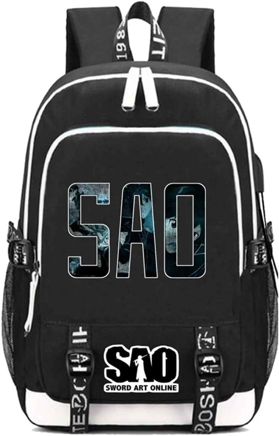 ISaikoy Anime Sword Art Online Backpack Shoulder Bag Bookbag Student Satchel School Bag Daypack 10