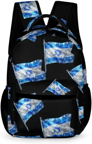 Israel Novelty Flag Casual Backpack Travel Laptop Cute Basic Shoulder Bag for Work Women & Men