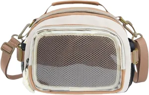Ita Bag Pin Display Backpack with Insert Canvas Single Shoulder Crossbody Bag Contrast Handbag and Purse for Women (Brown)