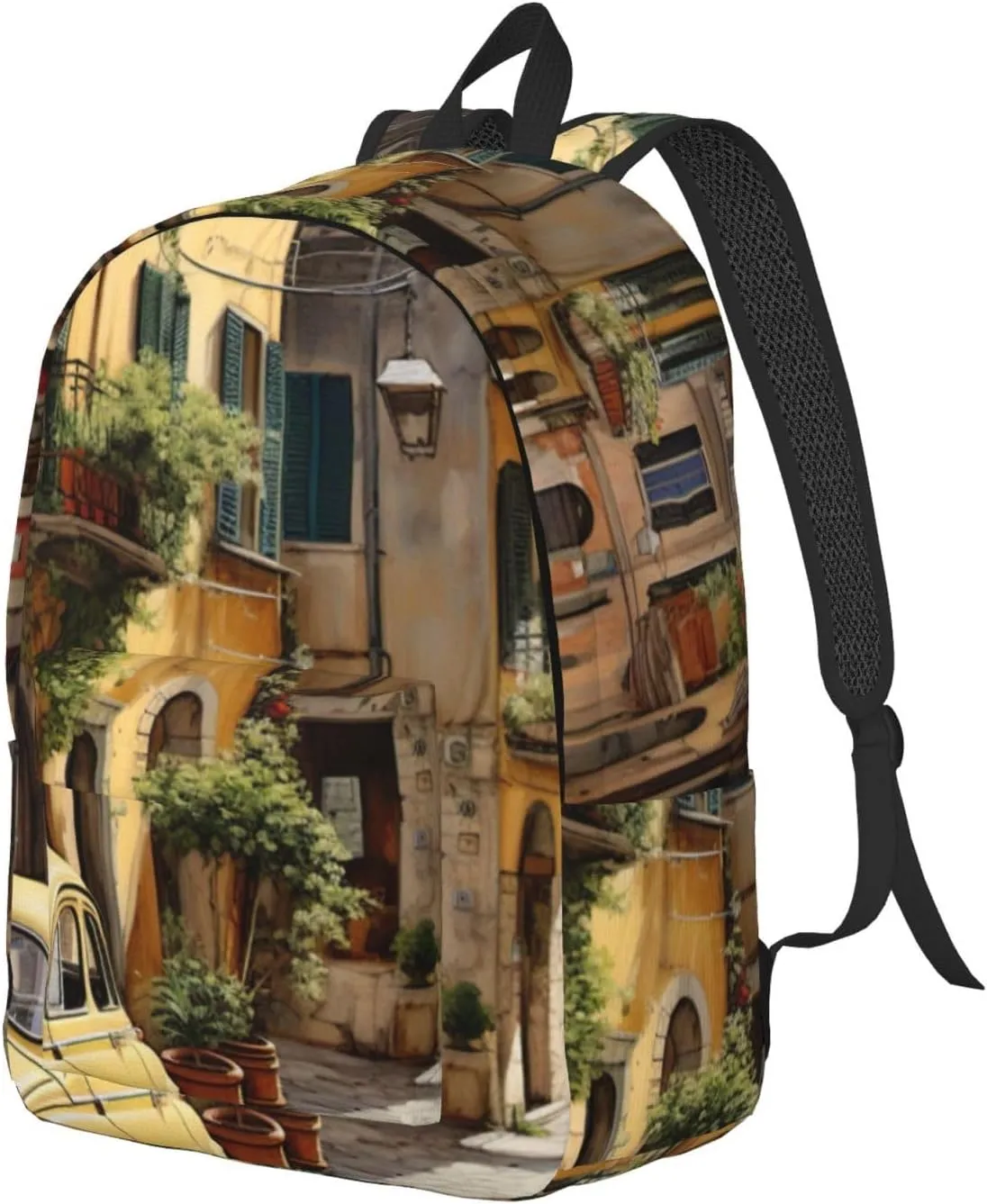 Italian Street Canvas Casual Lightweight Duffel Bag, Fashion Duffel Bag, Unisex Travel Backpack