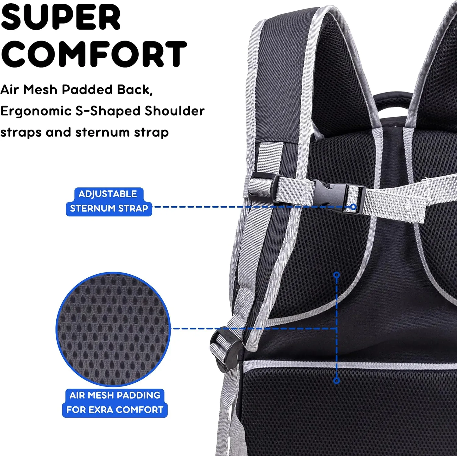 J World New York Atom Multi-Compartment Laptop Backpack, Black, 18.5 X 13 X 7.5 (H X W X D)