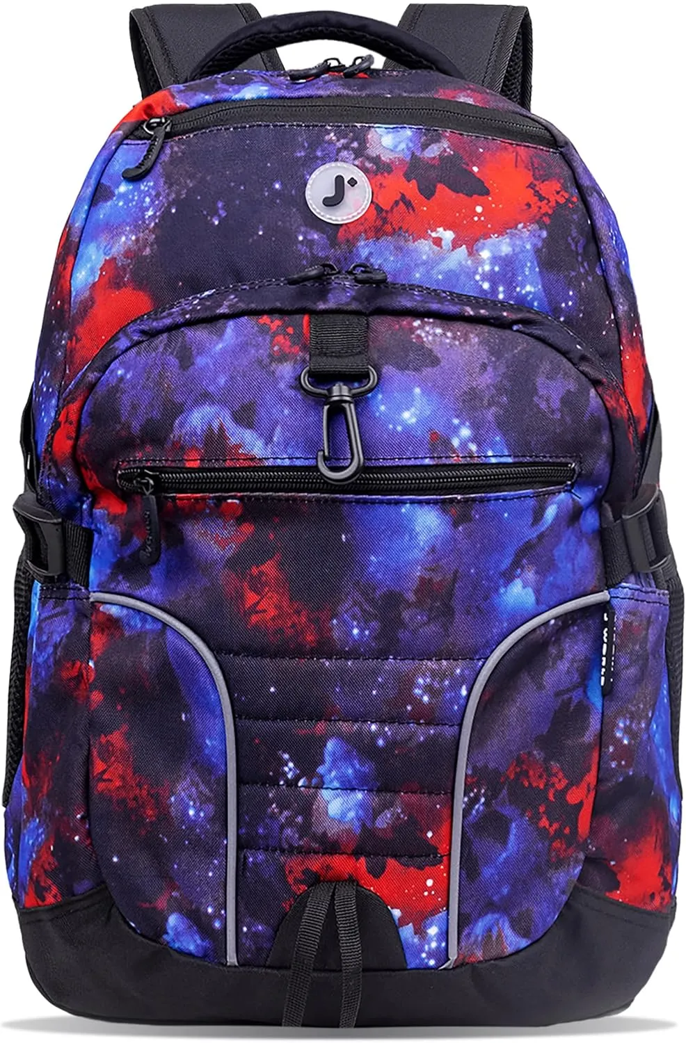J World New York Atom Multi-Compartment Laptop Backpack, Galaxy, 18.5 X 13 X 7.5 (H X W X D)