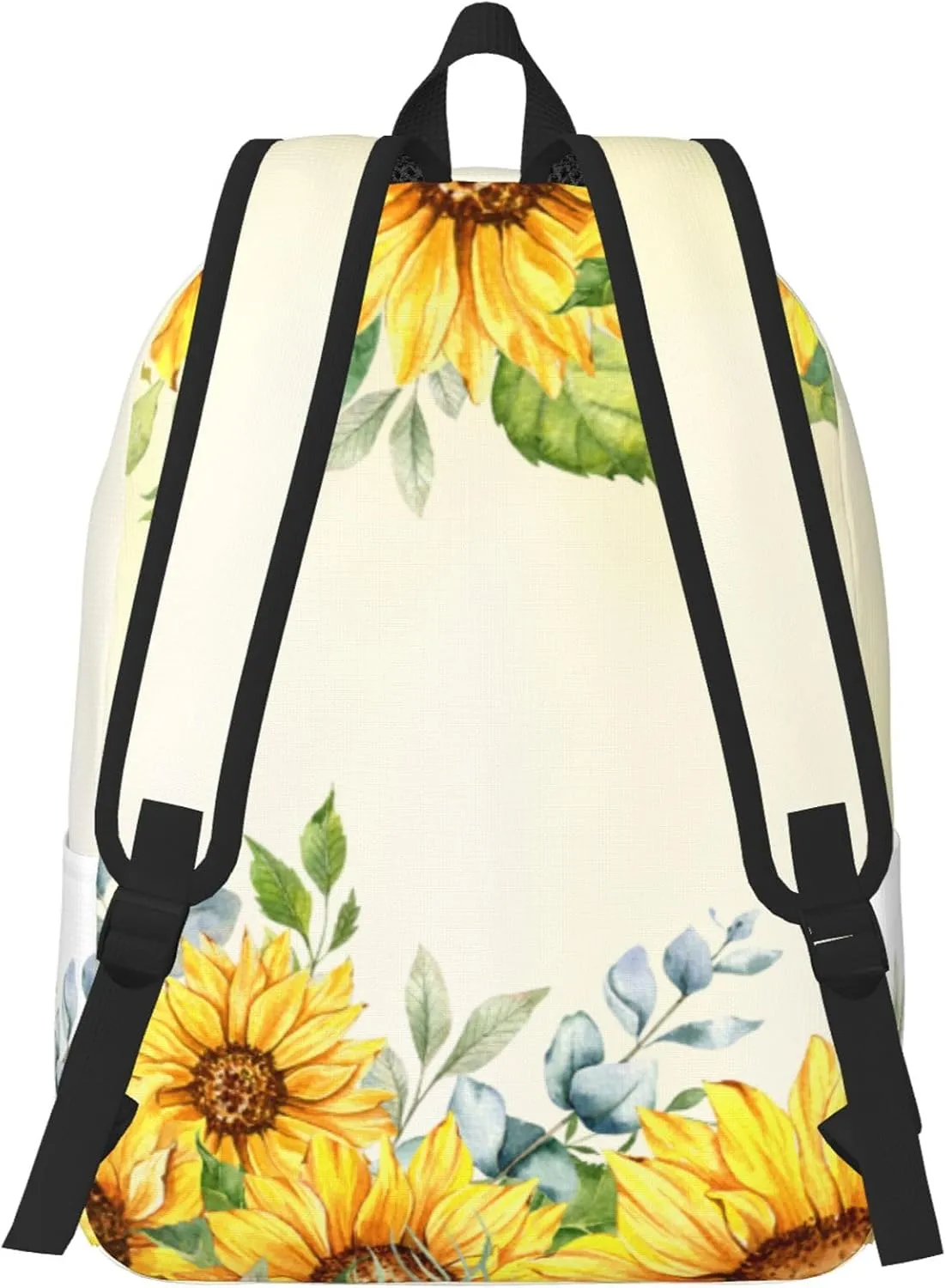 J&SBGFT Personalized Backpack for Girls,Custom Backpacks with Name,Customized Sunflower School Bag for Kids Girl,Book Bags for Student Back to School Travel Picnic 15in