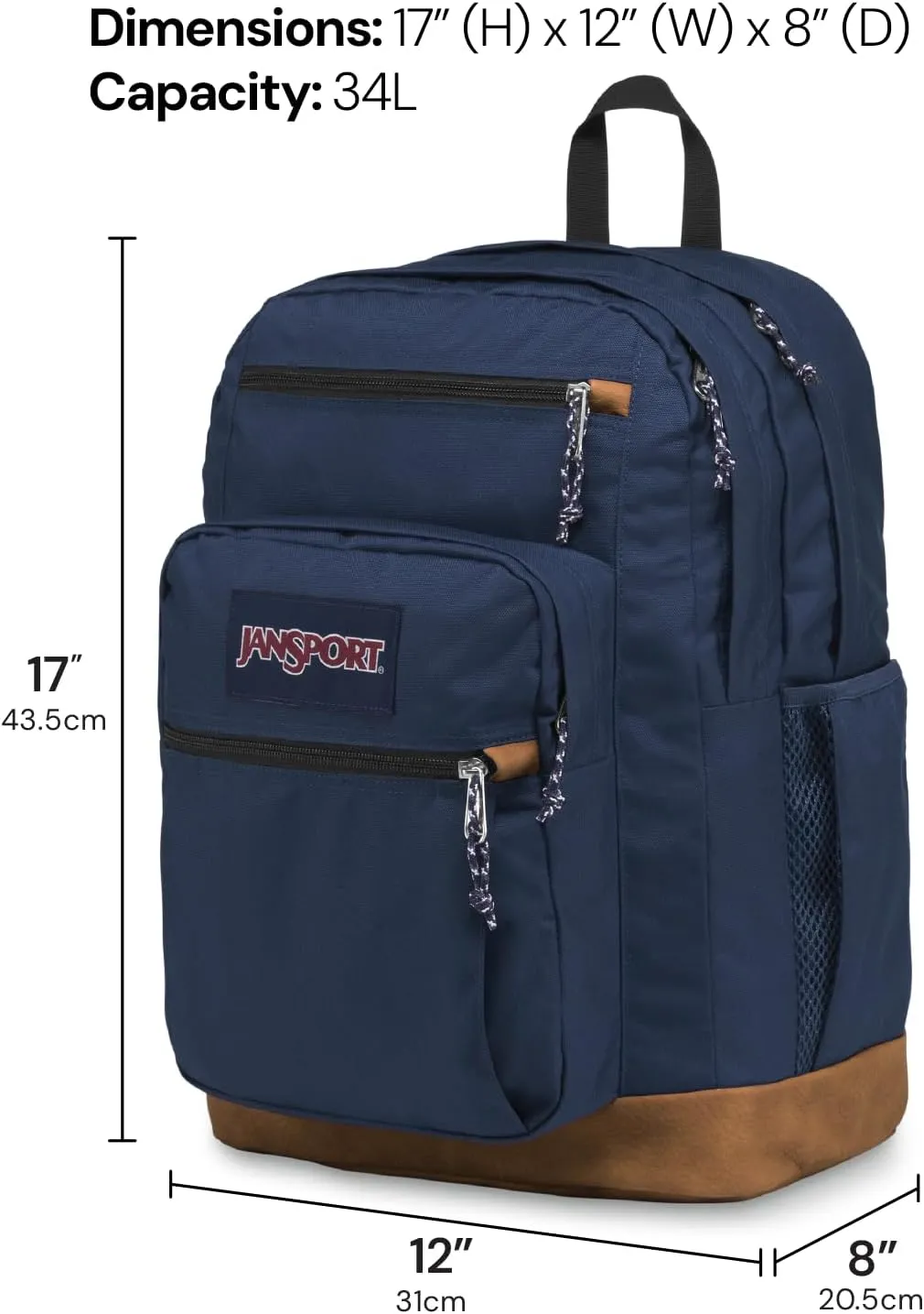 JanSport Cool Backpack with 15-inch Laptop Sleeve, Large Computer Bag Rucksack with 2 Compartments, Ergonomic Straps, Lines & Vines