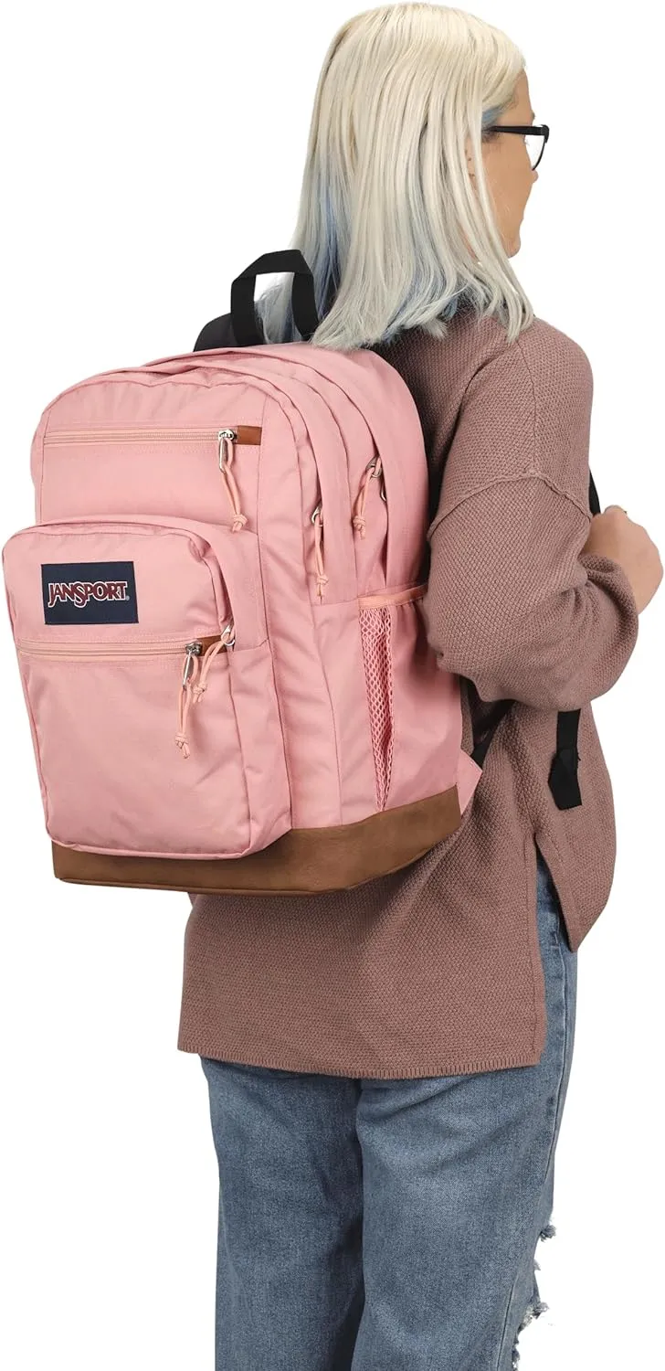 JanSport Cool Backpack, with 15-inch Laptop Sleeve - Large Computer Bag Rucksack with 2 Compartments, Ergonomic Straps, Misty Rose