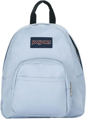 JanSport Half Pint Mini Backpack, 10.2 L - Durable Mini Bag Purse with Adjustable Shoulder Straps, Single Main Compartment, Zippered Stash Pocket, Blue Dusk