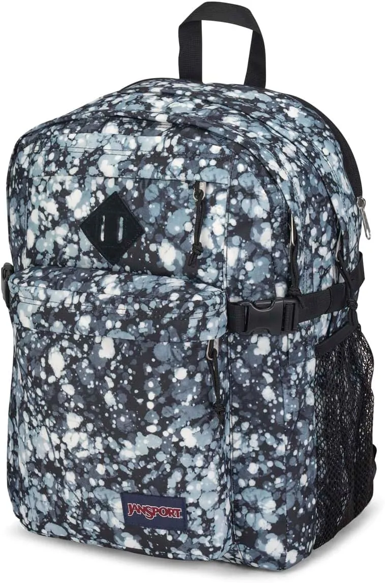 JanSport Main Campus Backpack - Travel or Work backpack w 15-Inch Laptop Sleeve and Dual Water Bottle Pockets, Batik Dots