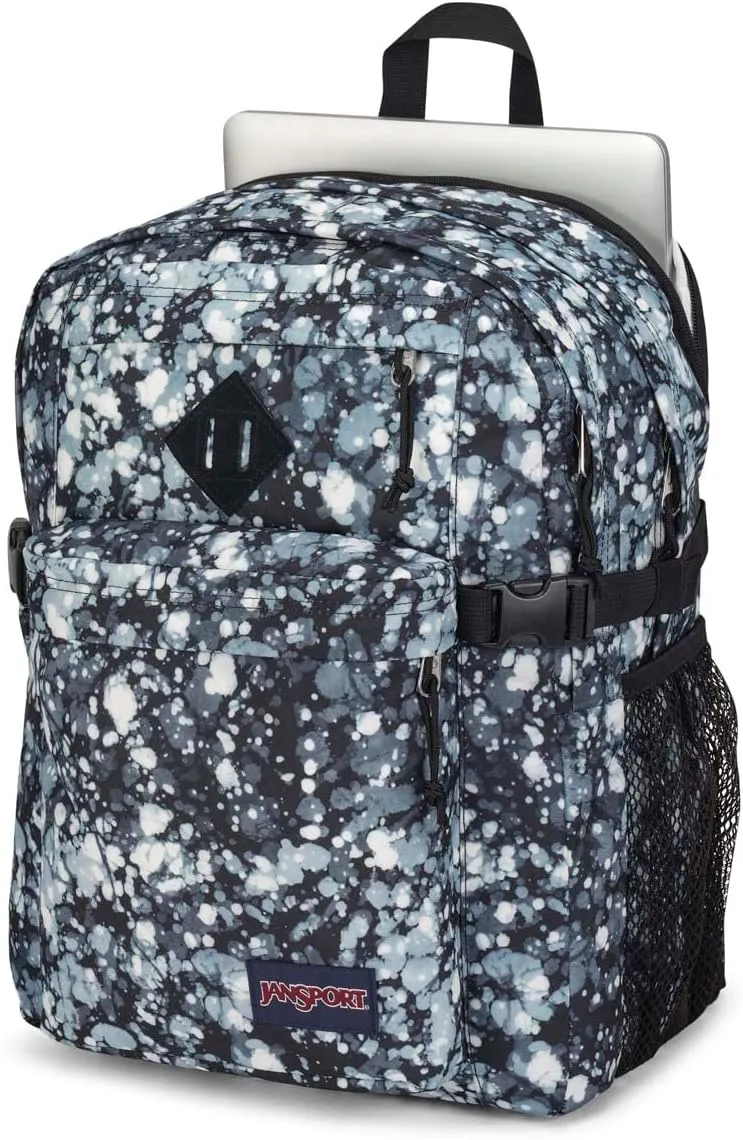 JanSport Main Campus Backpack - Travel or Work backpack w 15-Inch Laptop Sleeve and Dual Water Bottle Pockets, Batik Dots