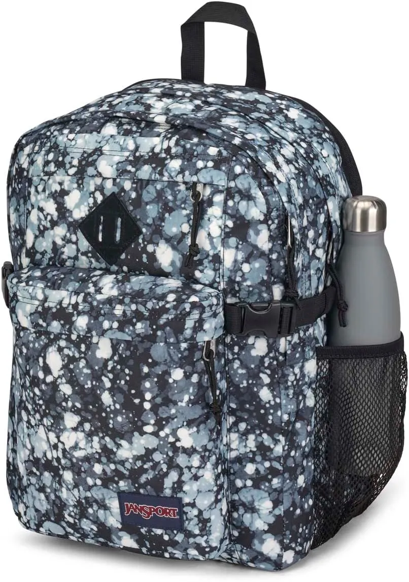 JanSport Main Campus Backpack - Travel or Work backpack w 15-Inch Laptop Sleeve and Dual Water Bottle Pockets, Batik Dots