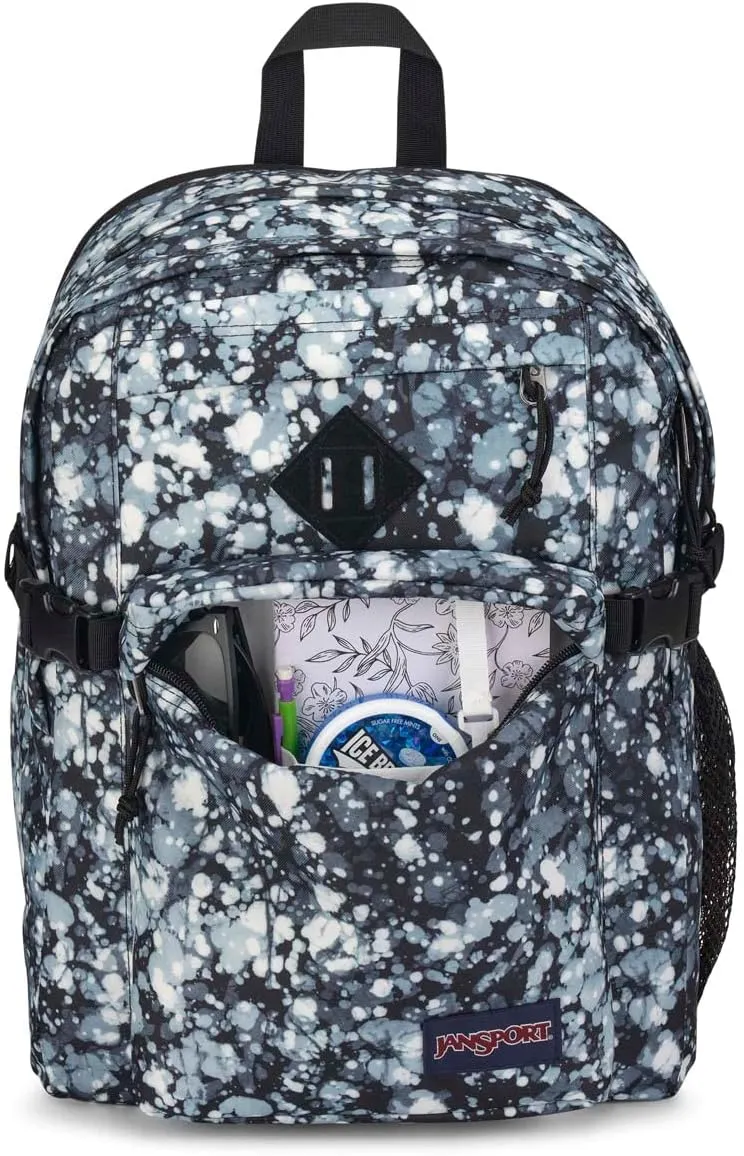 JanSport Main Campus Backpack - Travel or Work backpack w 15-Inch Laptop Sleeve and Dual Water Bottle Pockets, Batik Dots