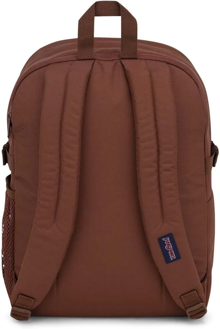 JanSport Main Campus FX Backpack - Travel or Work Bag w 15-Inch Laptop Pack with Leather Trim, Basic Brown