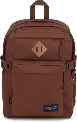 JanSport Main Campus FX Backpack - Travel or Work Bag w 15-Inch Laptop Pack with Leather Trim, Basic Brown